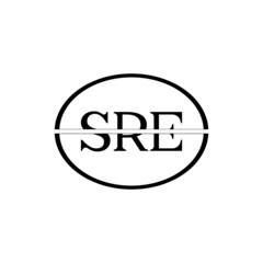 SRE letter logo design with white background in illustrator, vector logo modern alphabet font overlap style. calligraphy designs for logo, Poster, Invitation, etc.