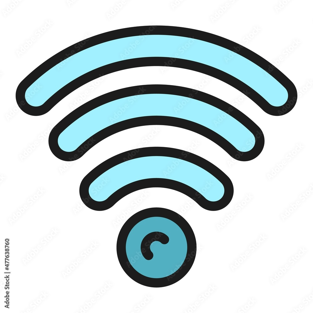 Wall mural wifi hub icon. outline wifi hub vector icon color flat isolated