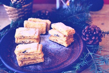 Christmas motifs. Delicious cookies for Santa.