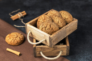 cookies on wooden table