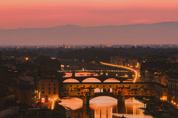 Fototapeta na wymiar Florence sunset