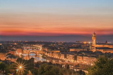 Fototapeta na wymiar Florence sunset