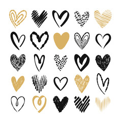 Vector heart collection. Heart shape icon set - 477640789