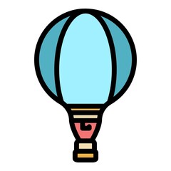 Obraz premium Turkish balloon icon. Outline turkish balloon vector icon color flat isolated