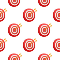 Target Icon pattern. Vector isolated illustration in flat style. Concept target market, audience, group, consumer.