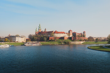 Fototapeta na wymiar Wawel Castle Skyline - Krakow, Poland
