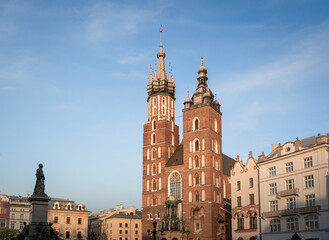 Naklejka na ściany i meble St. Mary's Basilica - Krakow, Poland
