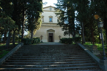 Chiesa Francescana sulla collina di San Miniato .Firenze