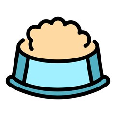 Dog treat icon. Outline dog treat vector icon color flat isolated