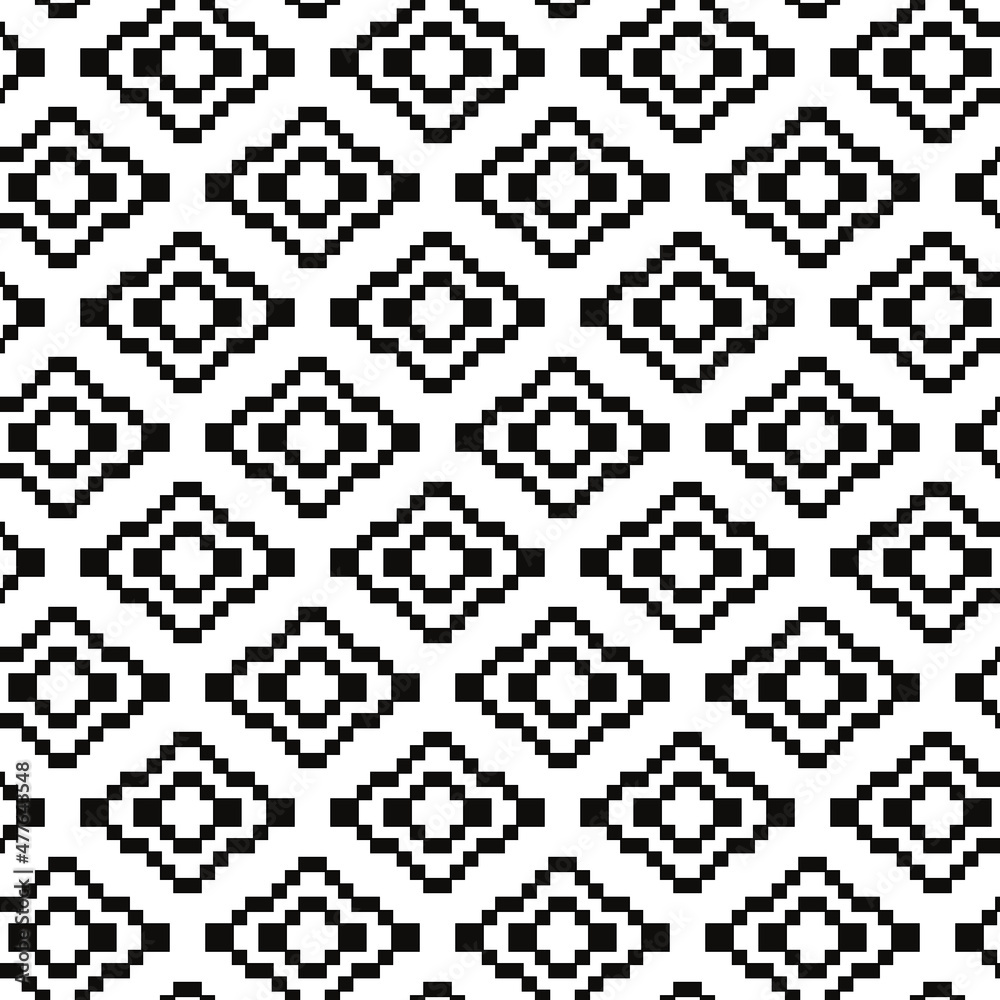 Poster black rhombuses on a white background. repeating rhombuses seamless texture pattern.