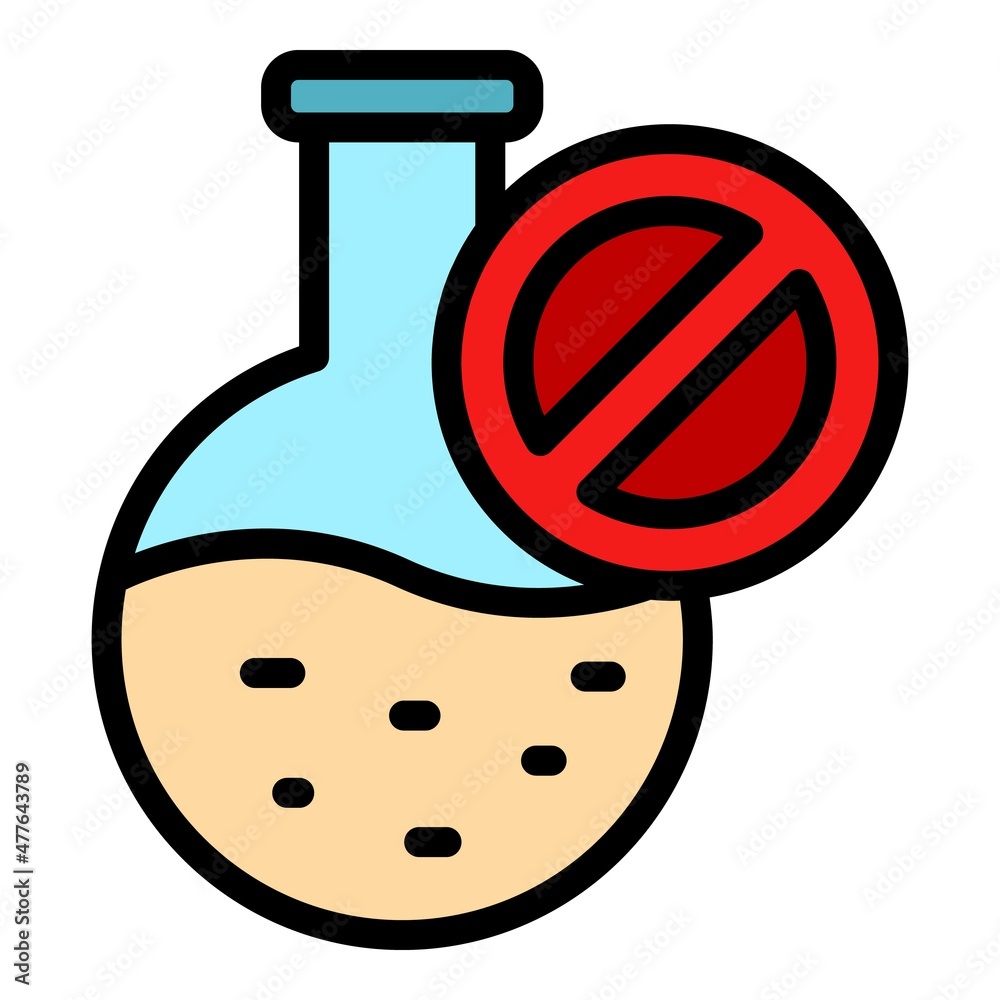 Poster round flask icon. outline round flask vector icon color flat isolated