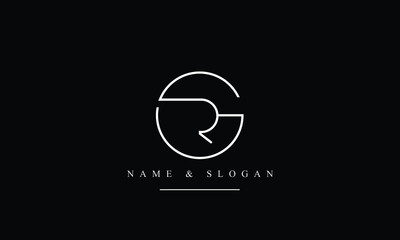 RG, GR, R, G abstract letters logo monogram - obrazy, fototapety, plakaty