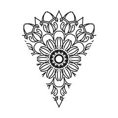 Vector round abstract circle. Mandala style