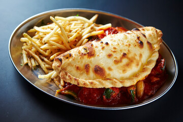 Tomato Sauce, Cheese Bread and French Fries