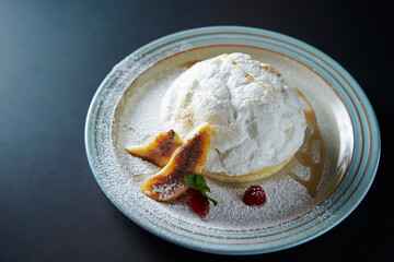 Baked Banana and Souffle Pancakes