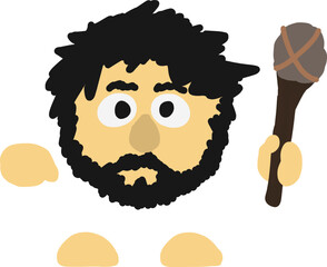 An ancient man. A caveman with a club. A game character.
