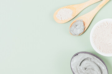 Natural cosmetic clay for face mask or anti-cellulite wrap