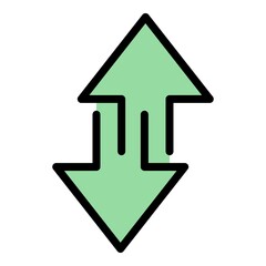 Discussion arrows icon. Outline discussion arrows vector icon color flat isolated