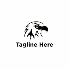eagle logo design vector template, tribal eagle tattoo logo vector design drawing