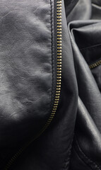close-up black leather texture background