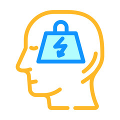 stress treatment color icon vector. stress treatment sign. isolated symbol illustration