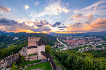 Celje medieval castle overlooking the city, Slovenia (Slovinsko), Europe