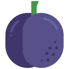 plum flat icon