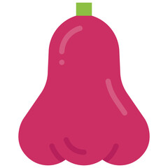 rose apple flat icon