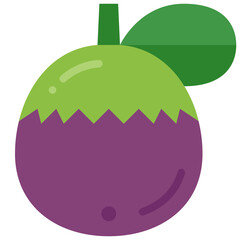 star apple flat icon
