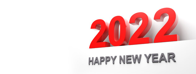 Happy New Year Background. Start to 2022. 3D illustration