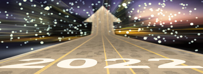 Happy New Year Background. Successful start to the year 2022.