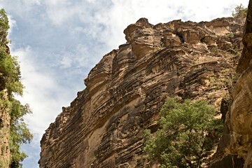 Fototapeta na wymiar View of Wadi Lajab in the Sarawat Mountains. Saudi Arabia.