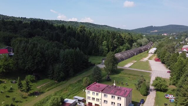 The structures were given the codename of Anlage Sud. Aerial View of Railway Shelter in Stepin, Poland. German command post world war 2 in the vicinity of Stepin.