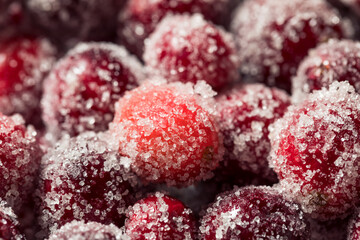 Sweet Red Sugared Cranberries