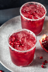 Boozy Festive Pomegranate Margarita Cocktail