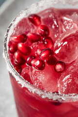 Boozy Festive Pomegranate Margarita Cocktail