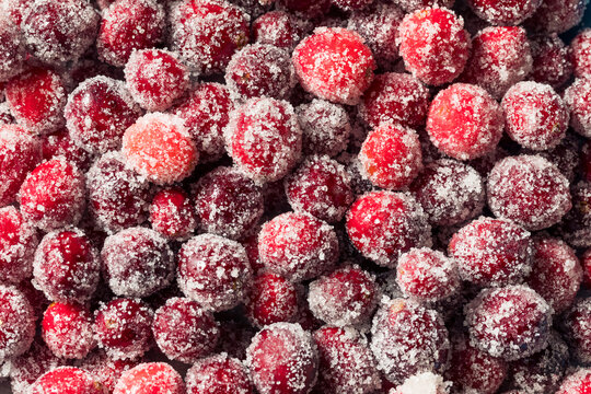 Sweet Red Sugared Cranberries