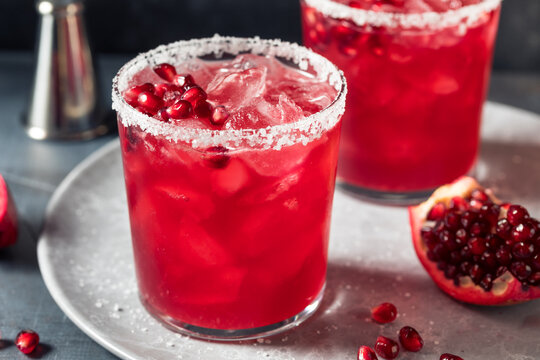 Boozy Festive Pomegranate Margarita Cocktail