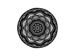 black and white mandala 