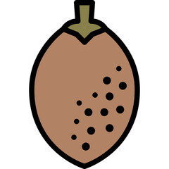 sapodilla filled outline icon