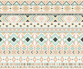 Tribal ethnic motifs geometric vector seamless background.