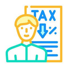 tax advice color icon vector. tax advice sign. isolated symbol illustration