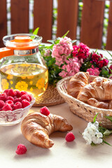 homemade jam and croissant