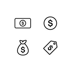 Money icon set vector illustration