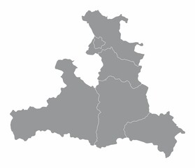 Naklejka premium Salzburg state administrative map