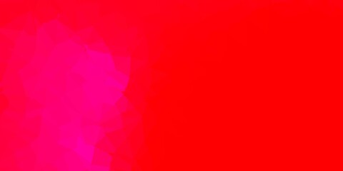 Light pink, red vector abstract triangle backdrop.