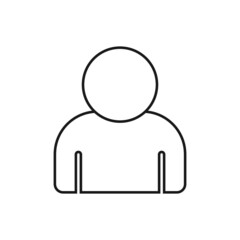 User thin icon on white background
