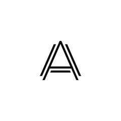 initials logo A design vector