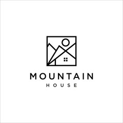 Mountain House Logo Design Template.