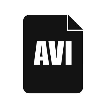 AVI File Icon, Flat Design Style
